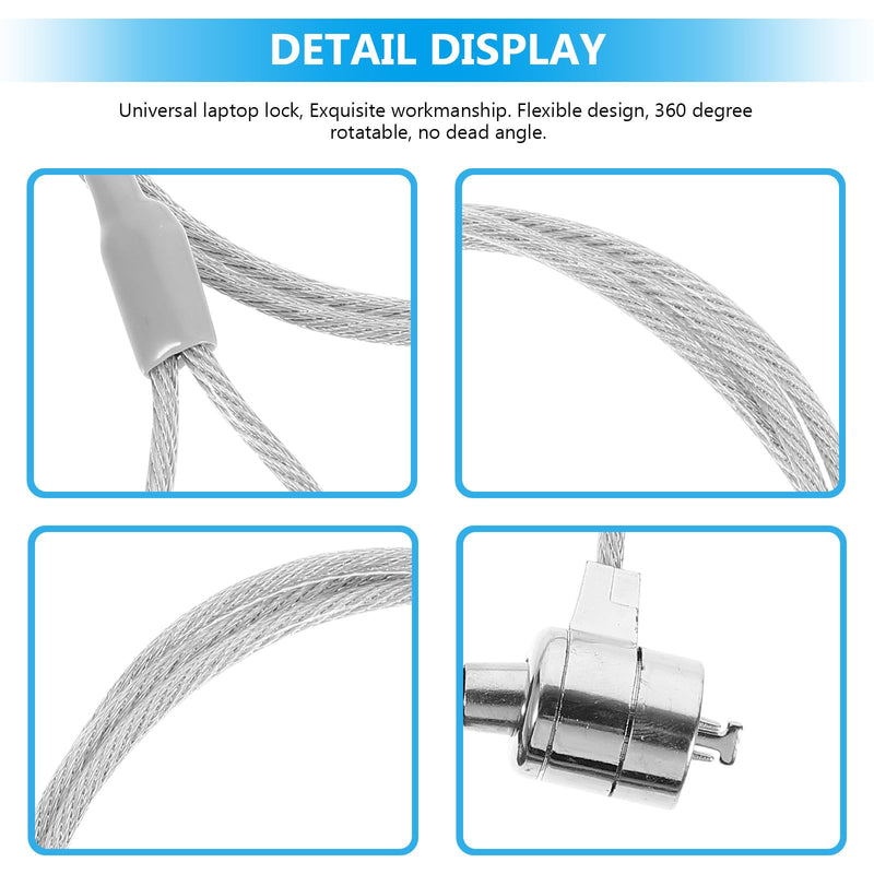 2 Sets Laptop Security Cable Locks with Keys 1.12m Anti-Theft Notebook and Computer Cable Lock for Office and Home Use