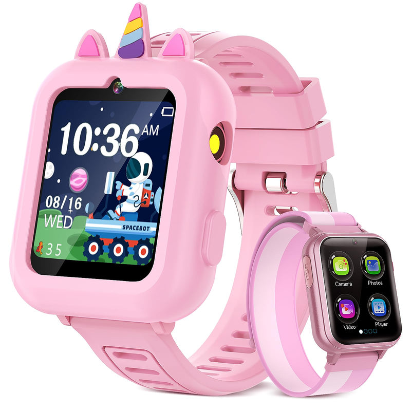 Sedzofan Kids Smart Watch with Case & Kids Waterproof Smart Watch Gift for Girls Age 5-12