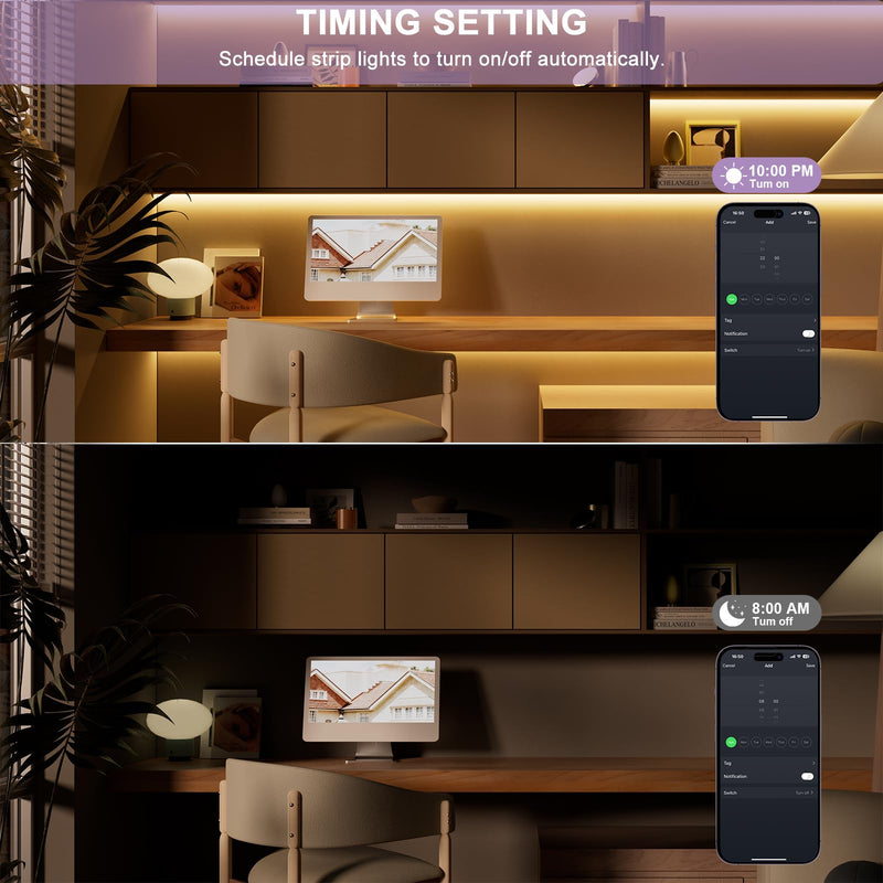 LED Controller Dimmer for CCT COB LED Strip Light,with APP Control,IR Remote,Memory Function,Timing Function for 3-pin Led Strip Lights to Bluetooth/2.4 G Wi-Fi Connection,DC12V 24V