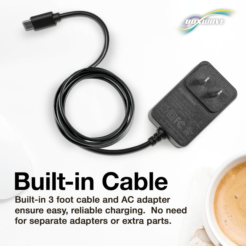 [AUSTRALIA] - BoxWave Charger Compatible with TOMLOV DM4W Microscope - Wall Charger Direct (15W), Rapid Charge Your Device with Built-in 3ft Cable 