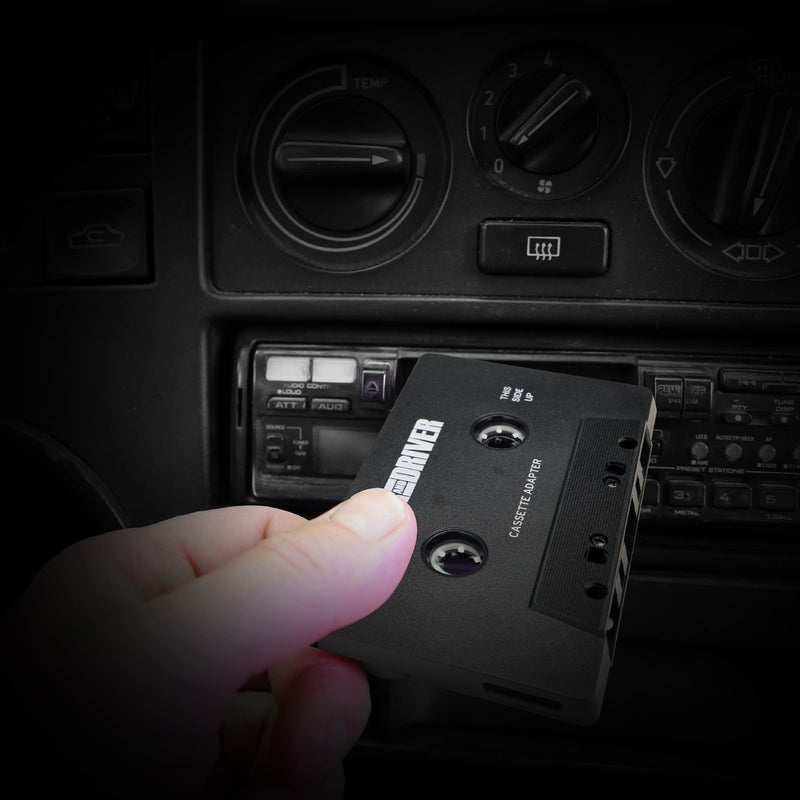 Car and Driver Cassette Aux Adapter for Car | Wired 3.5MM Universal AUX Plug for Smartphones, MP3 Players, 31” Cable | Cassette Adapter for Car | Cassette Deck | Cassette Tape Aux Cord for Car, Black