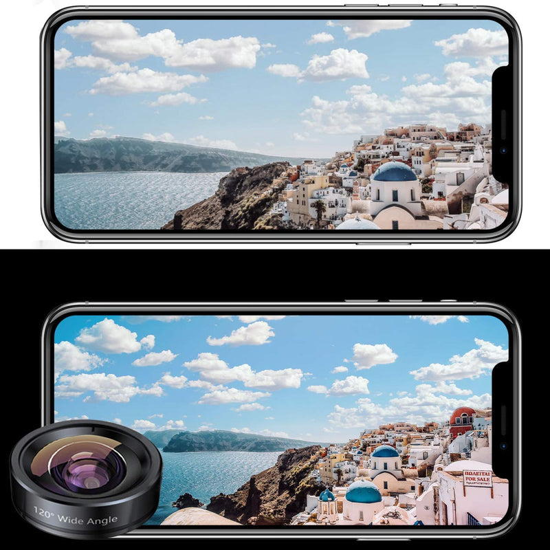 KEYWING iPhone Camera Lens 3 in 1 Phone Lens Kit, 198 Fisheye Lens + 120 Super Wide-Angle Lens + 20x Macro Lens for Phone Samsung Android Smartphone