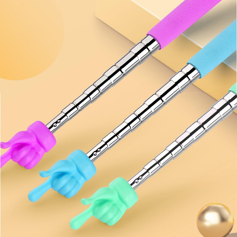 Telescopic Teachers Pointer, Classroom Demonstration Baton, Guide Indicator, Retractable Finger Pointer Stick for School Teaching, Conference Presentation, Object Instruction Pink
