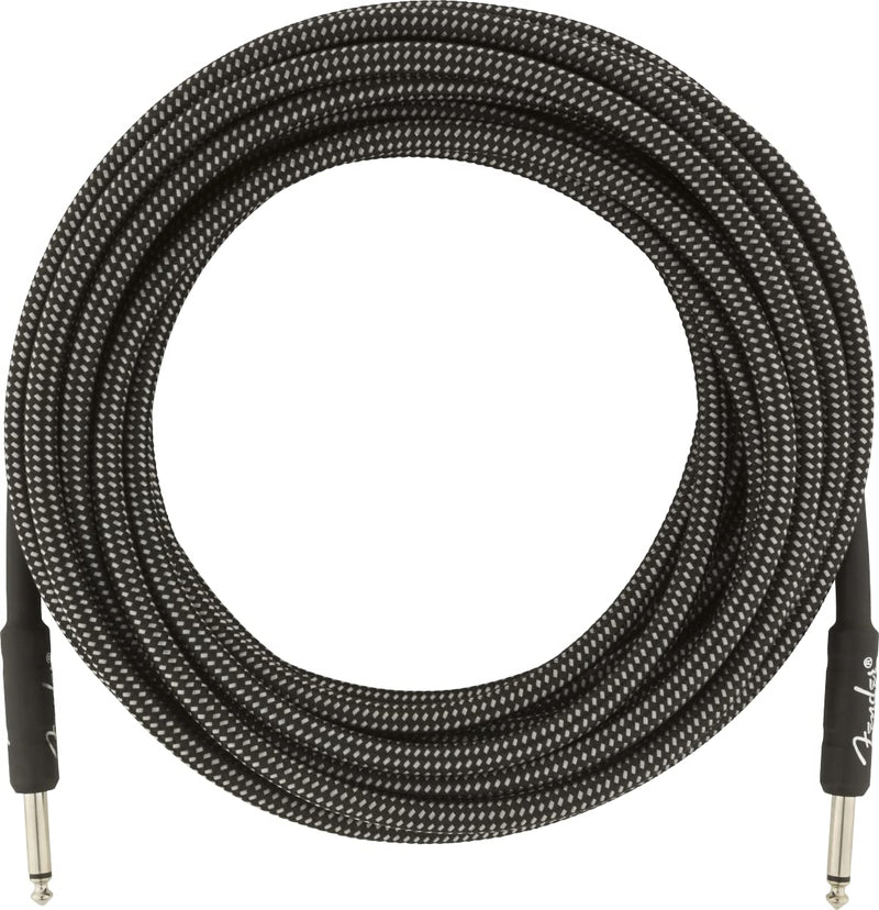 Fender Professional Series Tweed Instrument Cable, Guitar Cable, Stocking Stuffers, Guitar Accessories, Straight/Straight, Gray, 25ft