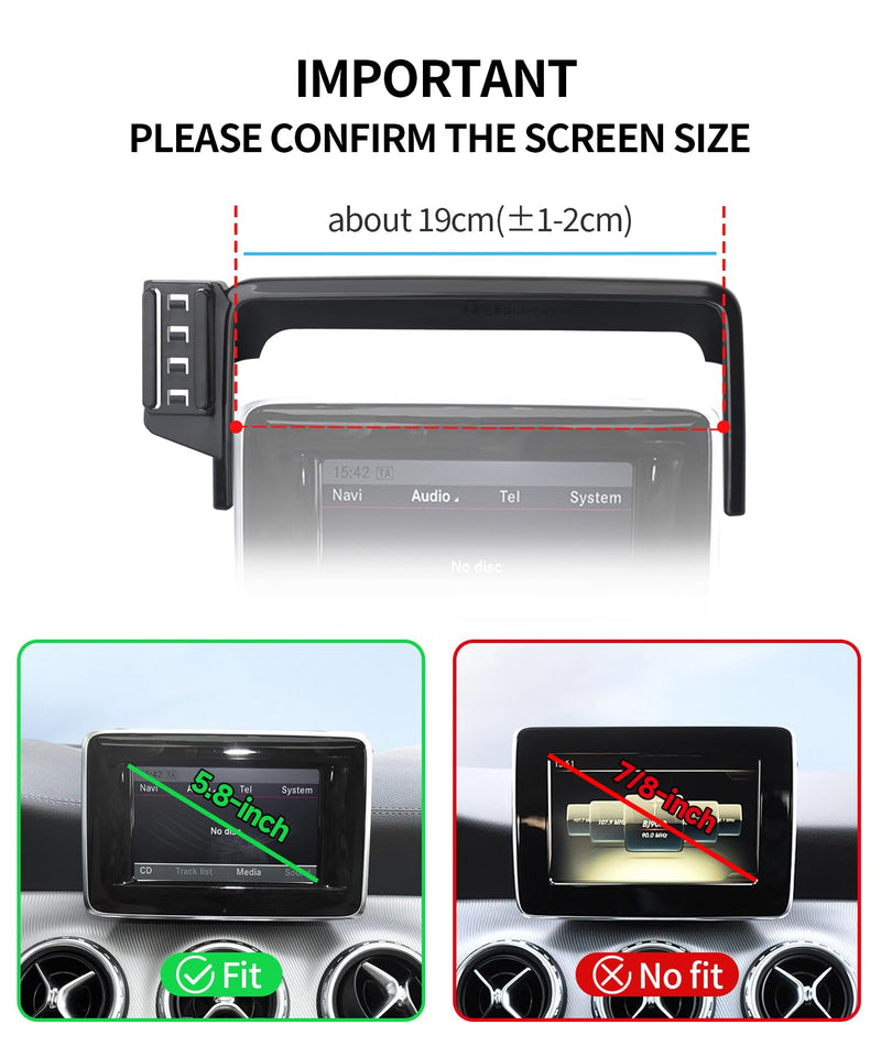 Car Phone Holder for Mercedes-Benz CLA/A-Class/B-Class 2013-2015 5.8"Screen | GLA-Class 2015-2016, Magsafe Accessories Magnetic Cell Phone Mount Clip Compatible with iPhone, 3D fit Navigation Bracket