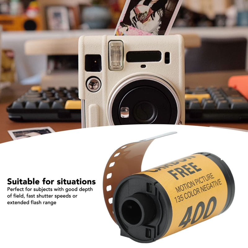 Tbest Office Pliescra Color Film Iso 320‑400 35Mm Fine Grain Wide Exposure Latitude Hd Color Negative Film for 135 36 Sheet (8 Sheet) 8 Sheet