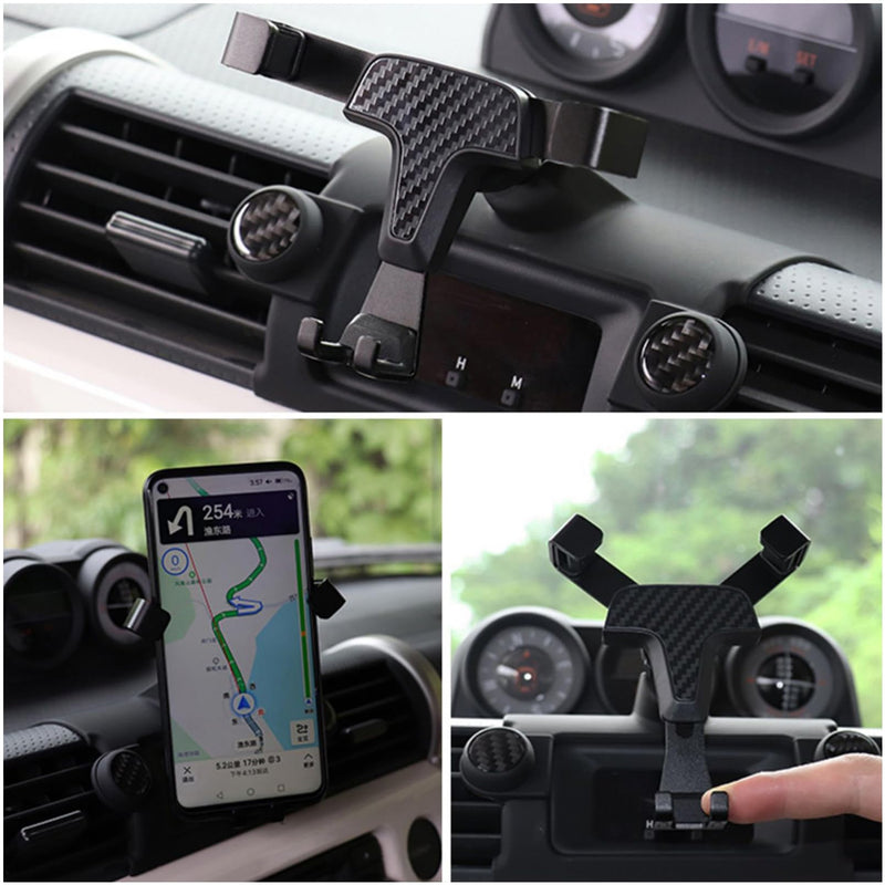 ITrims Car Phone Holder for Toyota FJ Cruiser 2007-2022 Car Dashboard Mount Cell Phone Cradles Adjustable Phone Stand Holder Universal Compatible with Most Smartphones Carbon Fiber