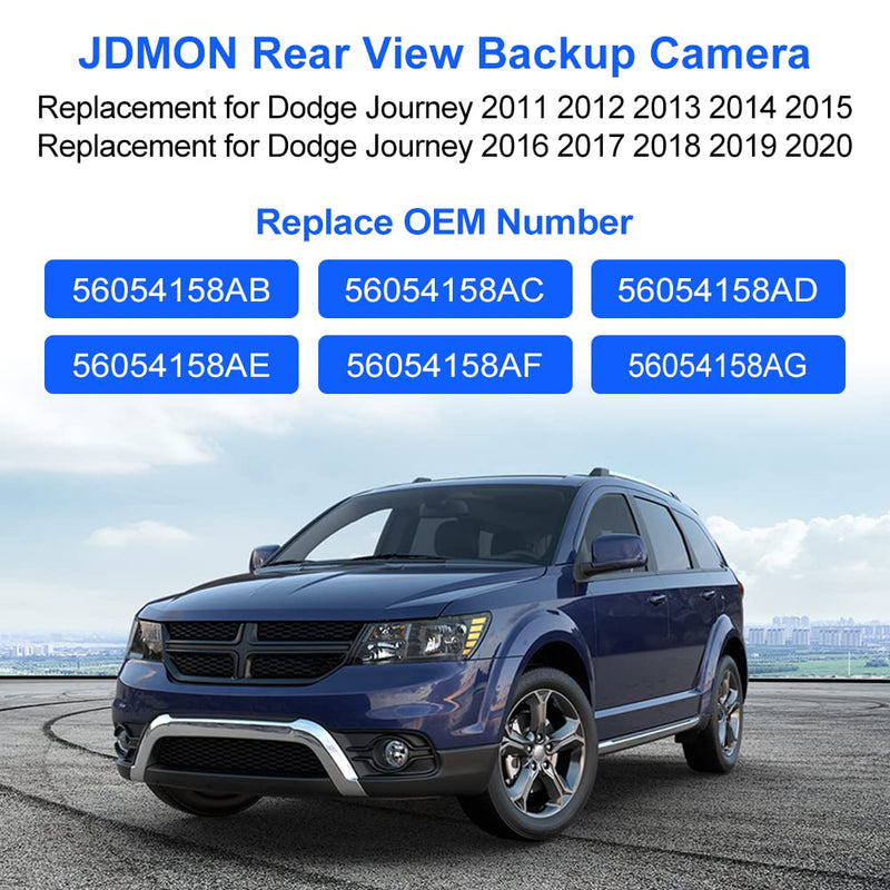 590-143 Backup Park Assist Camera Compatible with Dodge Journey 2012-2020 | Rear View Back up Camera Replacement for 56054158AB 56054158AC 56054158AD