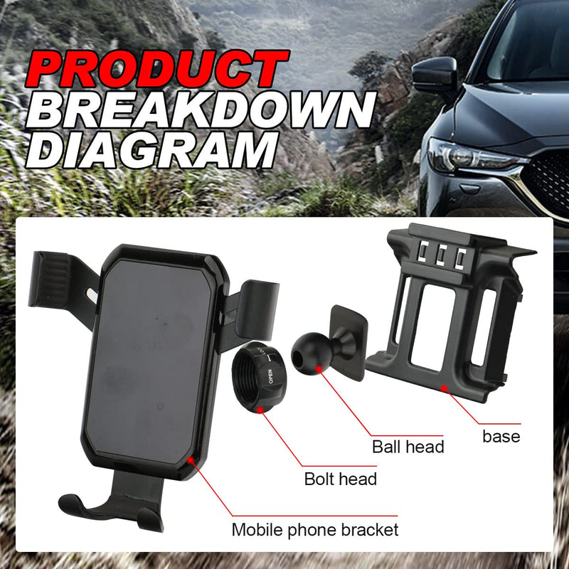 Cell Phone Mount, Holder for Mazda CX-5 2017 2018 2019 2020 2021 2022, Car Dashboard Cell Phone Holder Compatible with All Mobile Smartphones, Black