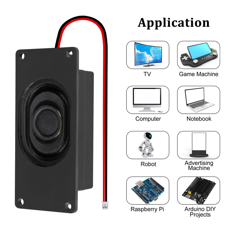 [AUSTRALIA] - 2Pcs Audio Speaker 3 Watt 4 Ohm Speaker 4ohm 3W Loundspeaker JST-PH2.0 Interface Speaker for Small Electronic Projects Advertising Machines LCD TV Monitors 4o 3w jst-ph2.0 