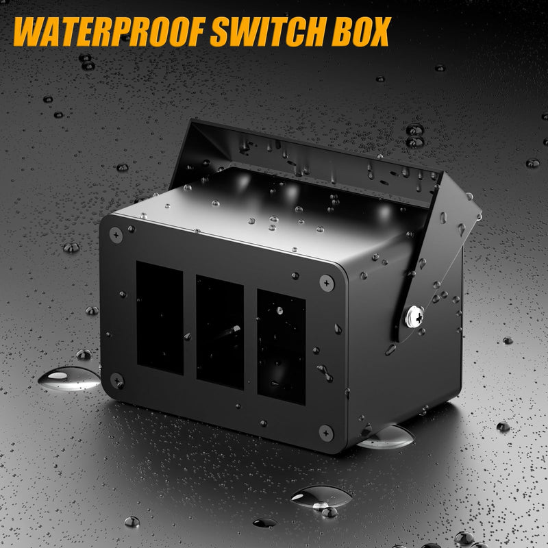 [AUSTRALIA] - Rocker/Toggle Switch Box - 3 Gang Switches Installation housing for Pickup Truck Car UTV Off Road Marine… Small-3 Gang 