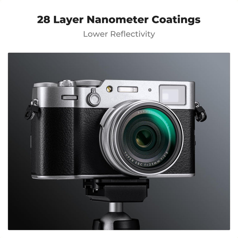 K&F CONCEPT MCUV Protection Camera Lens Filter (Silver Frame) Compatible with Fujifilm X100 Series Accessories-X100/X100F/X100S/X100T/X100V/X100VI, 28 Multi-Coatings Waterproof HD UV Filter Silver