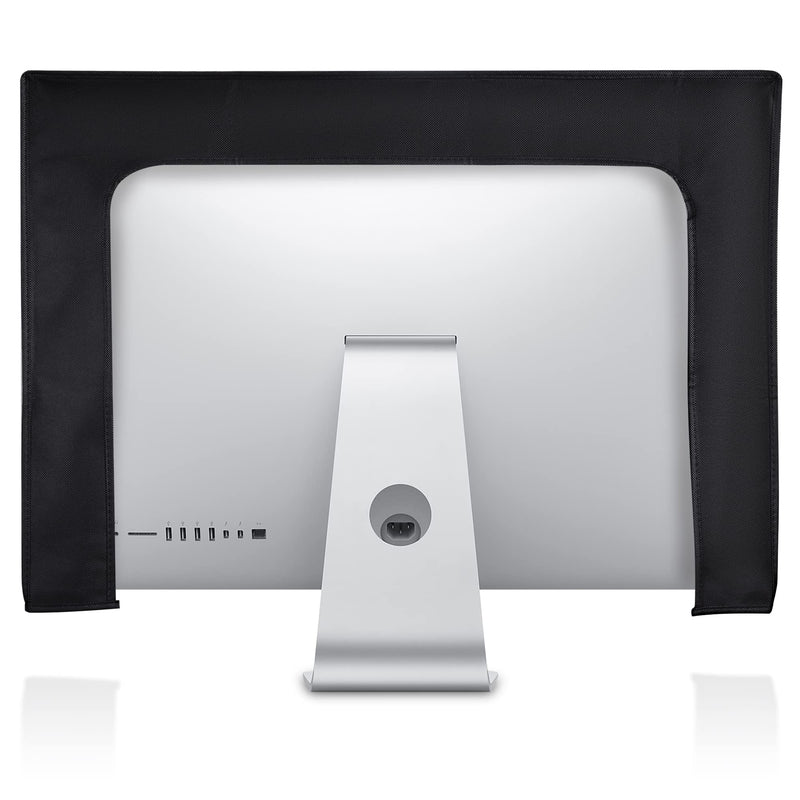 kwmobile Computer Monitor Cover Compatible with 27-28" Monitor - Tropical Island White/Black Tropical Island 02-01