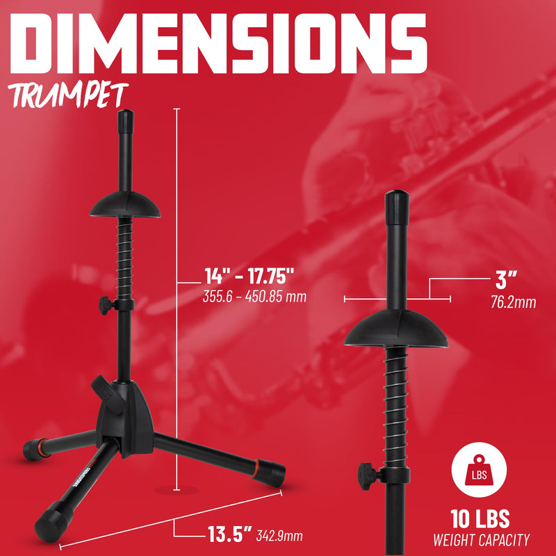 [AUSTRALIA] - Gator Frameworks Tripod Style Stand for Standard-Sized Trumpets; (GFW-BNO-TRUMPET) Trumpet Stand 