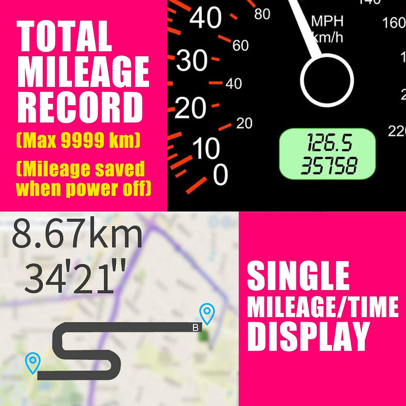Truck GPS Speedometer 6.2 inch Extend Digital Display Vehicle Odometer Trip Meter Course Overspeed Alarm MPH/KMH