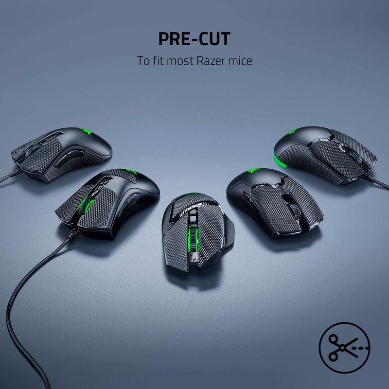 Razer Mouse Grip Tape für Razer DeathAdder V2, DeathAdder Elite, DeathAdder Essential (Rutschfest, Selbstklebend, Vorgeschnitten)
