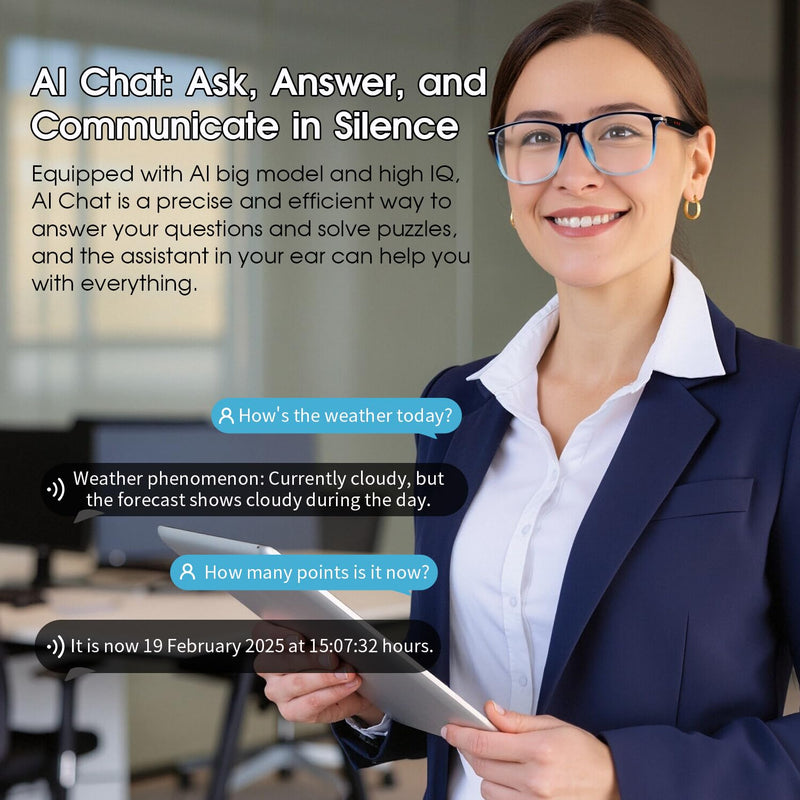 AI Smart Glasses for Men & Women, Bluetooth Smart Glasses with 165+ Languages, Photochromic Lenses, AI Assistant, Touch Control & IPX5 Water-Resistant for Travel & Work(Blue) Blue-AI