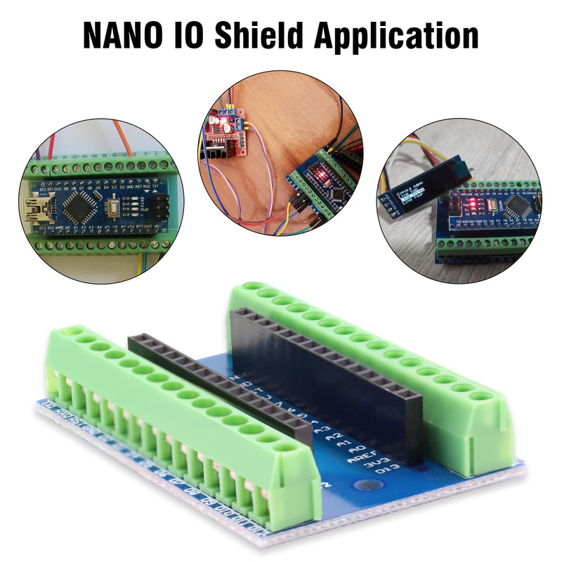 [AUSTRALIA] - Nano Extension Board RUIZHI 3 Pieces Nano IO Shield V1.O Simple Expansion Board with Screw Terminals Compatible with Arduino 