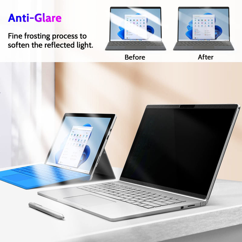 12.3 Inch Magnetic Privacy Screen Compatible With Surface Pro 7+/7/6/5/4/3, Removable Anti Blue Light Glare Filter, Black Security Private Apy Block Protector magnetic privacy filter for surface surface pro 7+/7/6/5/4/3 -12.3inch