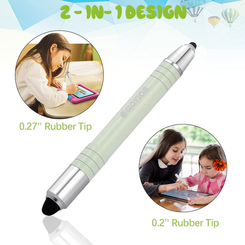 Stylus Pen for Kids Tablet, Easy Grip Stylus Pens Touch Screens Pencil for iPhone iPad Air Pro Capacitive Stylus Stylist Pen for Chromebook Android Fire Edition Tablet - Light Green