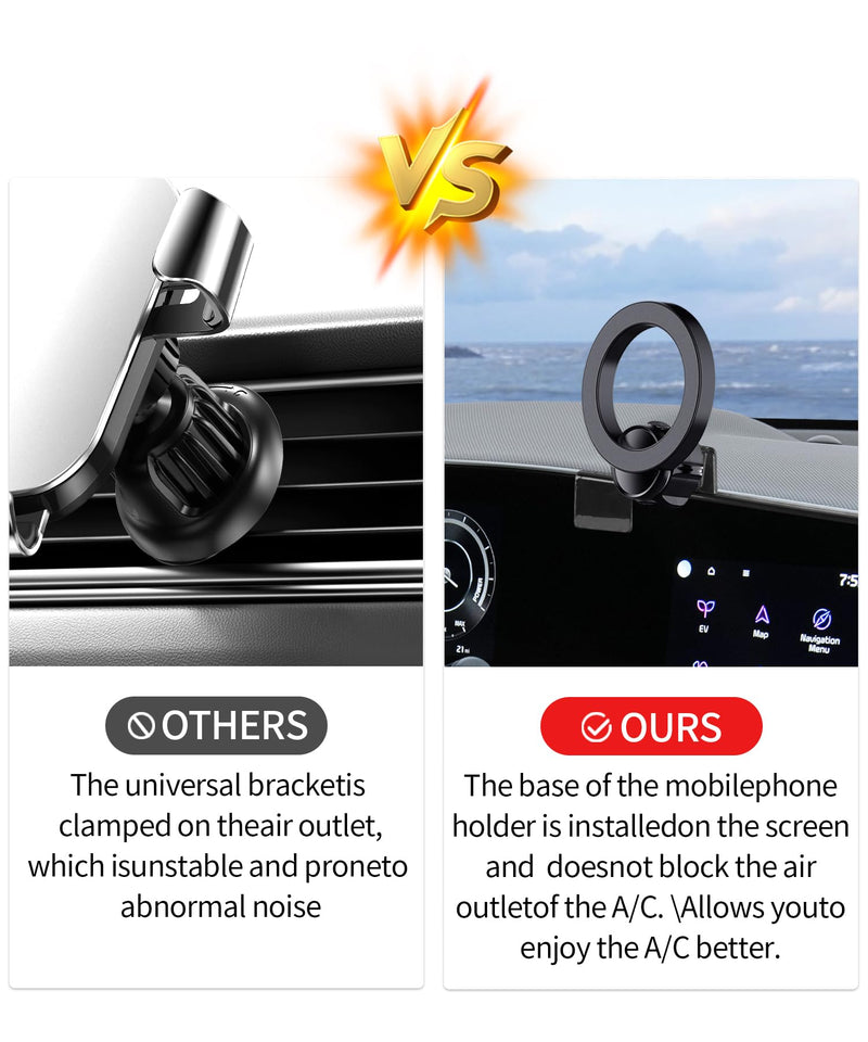 Car Phone Holder for Kia Niro / Niro EV / Hybrid 2023-2026, 8/10.25" Screen | Magsafe Accessories Magnetic Cell Phone Mount Clip Compatible with iPhone, 3D fit Stable Dashboard Navigation Bracket Stand