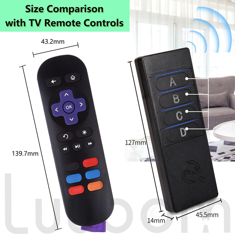 [AUSTRALIA] - Key Finder 1 Transmitter 4 Receivers, 80dB+ Wireless Item Locator 164ft Range for Keys Remote Pet Collar Luggage, No App or Bluetooth, Easy for Elderly & Kids 