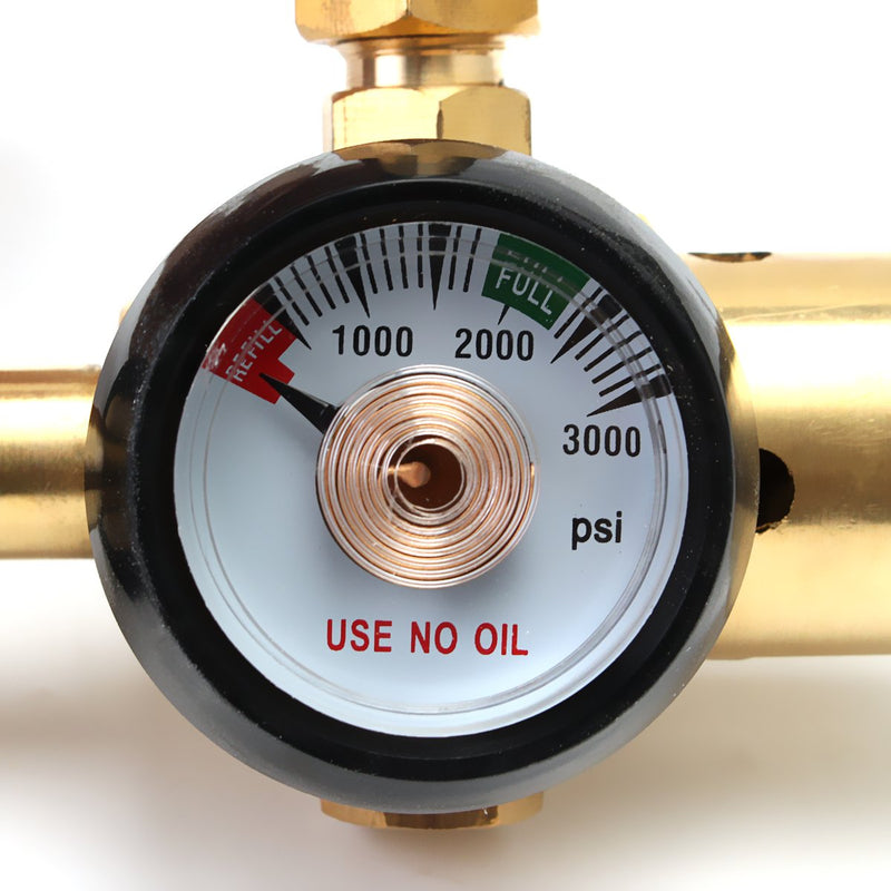 MASUNN Helium Latex Balloon Air Inflator Regulator with Gauge for W21.8-14 Tank Valve