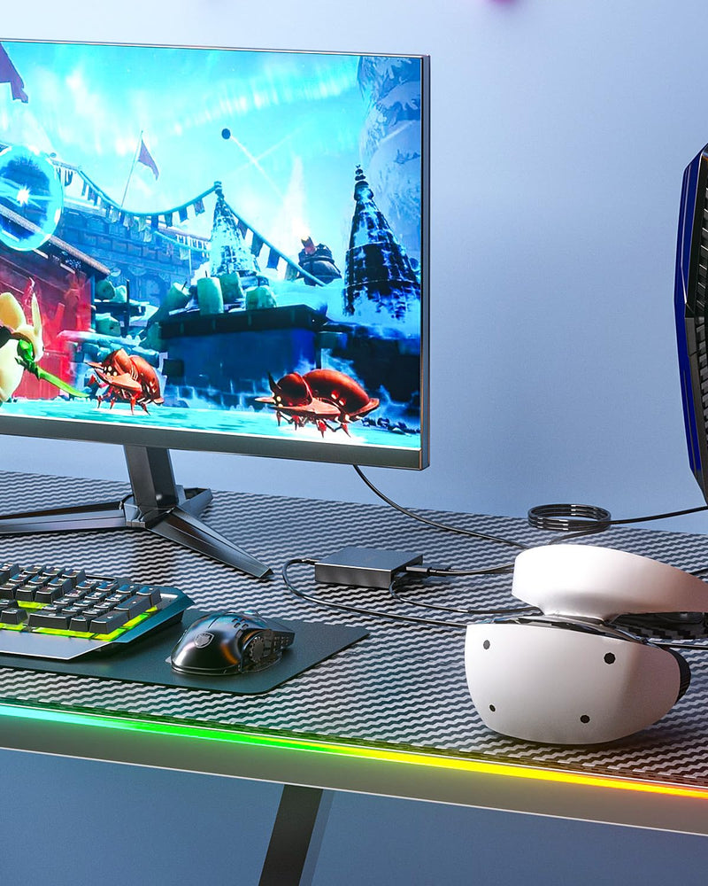 [AUSTRALIA] - PC Adapter for VR2 Headset, VR2 to PC Converter for SteamVR Gaming on Windows, Stable Signal with Durable Aluminum Alloy Housing 