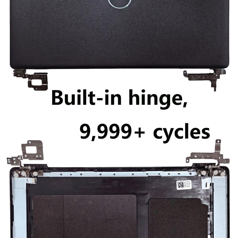 017XCF Replacement LCD Back Cover Kit for Dell Latitude 15 3520, E3520 | Top Lid with Bezel and Hinges, 17XCF, Black Plastic, Business Laptop Repair Parts