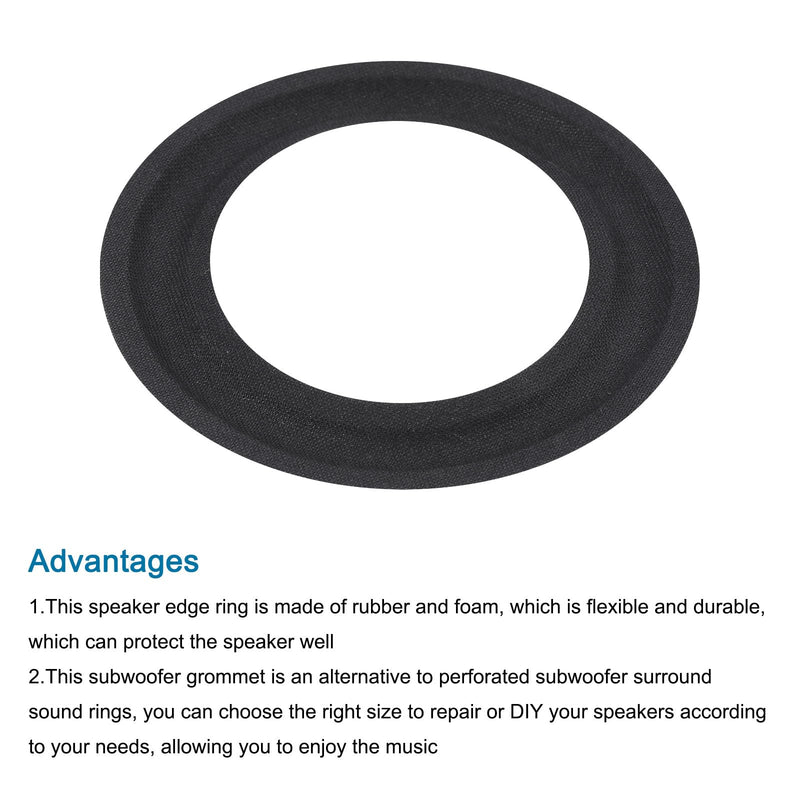 [AUSTRALIA] - MECCANIXITY Rubber Speaker Foam Edge Surround Rings 2.5 Inch 42mm x 68mm Perforated Subwoofer Rings Replacement Parts for Speaker Repair or DIY Black 2 Pcs 