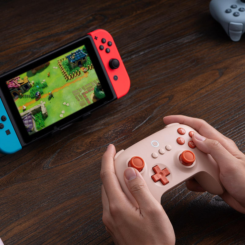 8Bitdo Ultimate C Bluetooth Controller for Switch, Ultimate Quality Bluetooth connectivity with 6-axis Motion Control and Rumble Vibration (Orange) Orange