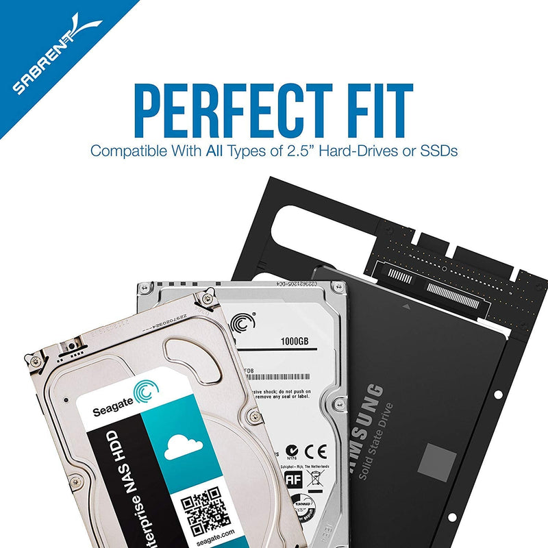 SABRENT 2.5” SSD & SATA Hard Drive to Desktop 3.5” SATA Bay Converter Mounting Kit (BK-PCBS) Server: x2 2.5" HDD/SSD to 3.5