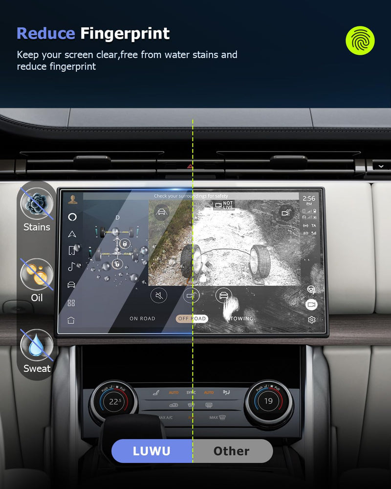 LUWU 2025 2026 Range Rover Screen Protector for 2023-2026 Range Rover (SE/Autobiography/First Edition/SV), 13.1-Inch Touchscreen PET Protective Navigation Screen Saver Ultra HD Clear Film 2PCS 2023-2026 Range Rover 13.1-inch 2PCS(PET)