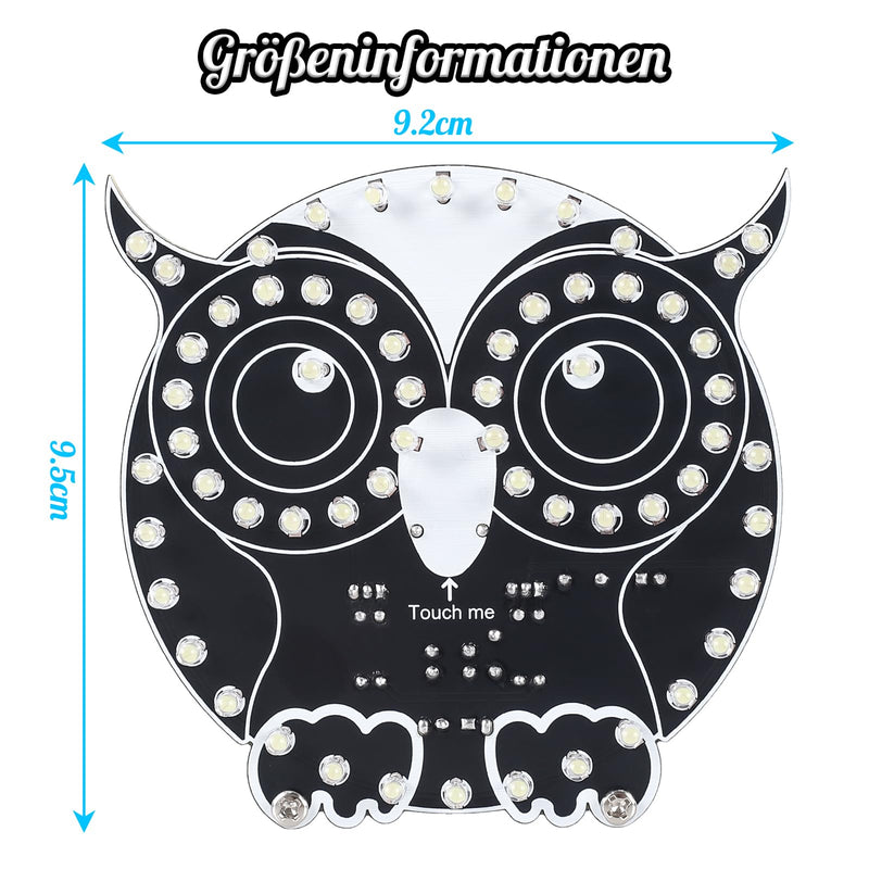 [AUSTRALIA] - DONGKER Soldering Kit, Owl Shape LED Light Soldering Exercise Kit, DIY Electronic Kits for Beginners, Teaching and Learning Training, DIY Soldering Project LED Lamps Kit with Touch Control, for STEM 