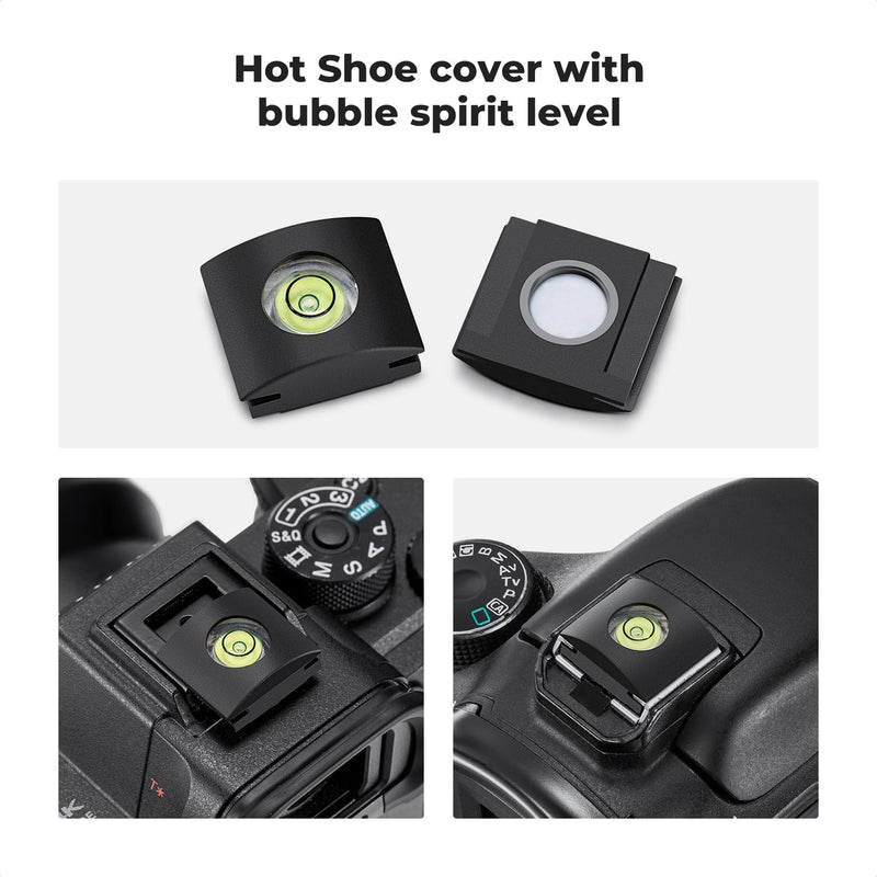K&F Concept Eyepiece Cover & Hot Shoe Cover Kit, Viewfinder Protector Eyecup Eye Cup DK-23 for Nikon D7100 D7200 D300 D300s Camera Viewfinder DK-23 Replacement