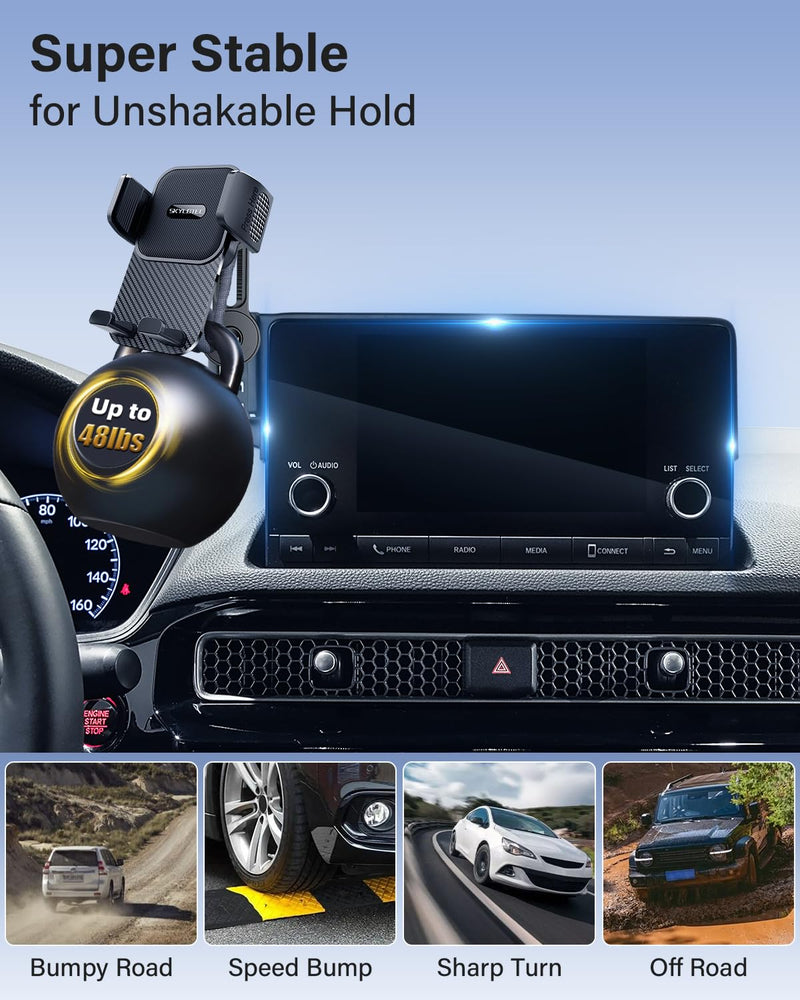 SKYLOTEC Car Phone Mount for Mazda 3 2014-2016/CX-3 2016-2021 Accessories | MX-5 MX5 Miata 2016-2023, 7-Inch Screen Automobile Cradles with Extension rod, Cell Phone Holder, Not Block Air Vent Universal Holder CX-3 2016-2021(Extension Rod)