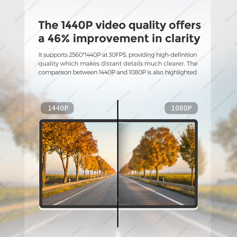 MekedeTech DUDUAUTO Car DVR Dash Cam for Aftermarket Android Radios | ADAS LDWS Navigation Auto Audio Voice Alarm Driving Video Recording