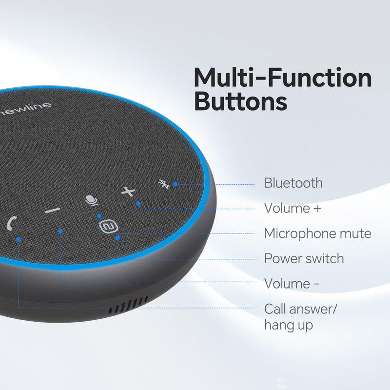 NewlineWork Newpie Conference Speaker & Bluetooth Microphone,360° Voice Pickup, AI Noise Reduction, Dual Connectivity & 43H Standby time,USB C,Perfect for Zoom Meetings, Multi-platform compatible