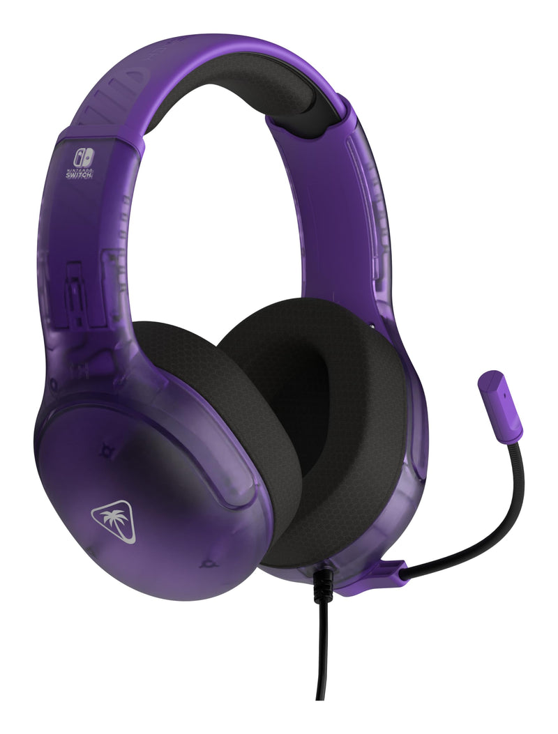 [AUSTRALIA] - Turtle Beach Airlite Fit Wired Gaming Headset: Officially Licensed for Nintendo Switch, Nintendo Switch Lite & OLED Model - Flip-to-Mute Mic, Over-Ear Comfort Cushions, 40mm Speakers - Ghost Purple 
