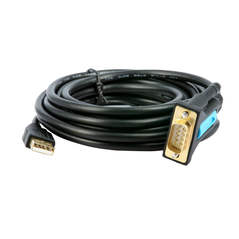 TECHTOO USB 2.0 to Serial Adapter USB RS232 Cable USB Serial Cable Converter DB9 USB with Prolific Chip Gold Plated for Win10/8.1/8/7/Vista/XP/2000/Andorid/Linux/Mac OS X10.6 & Above (Prolific-3ft) Male Converter-3ft