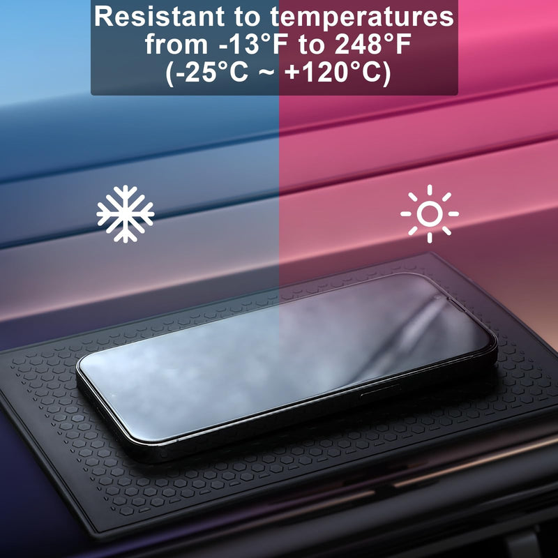 Ninyoon 7.9x5.1 Inch Sticky Pad for Car Dashboard, Sticky Dash Pad Non Slip Phone Pad for Car, Dashboard Mat Car Dash Non Slip Mat Cell Phone Holder, Tailorable Washable and Reusable (3 Pack) 3 Pack
