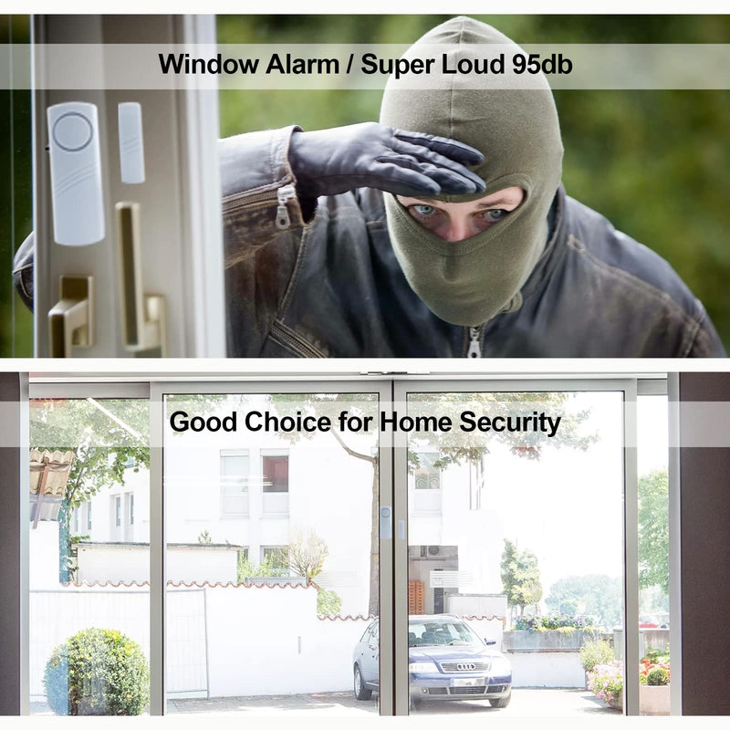 Door Window Alarm, 90DB Door Alarms for Kids Safety, Wireless Sensor Door Window Burglar Alarm-Window Pool Alarms for Home (15 Pack) 15 Pack