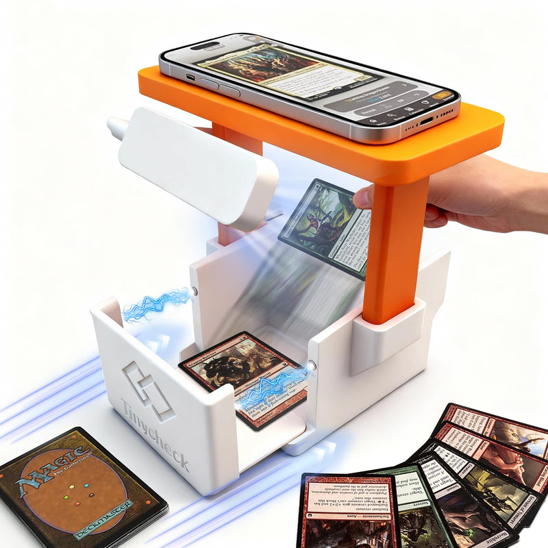 [AUSTRALIA] - Card Scanner - MTG Trading Card Standwith LED Light & Magnetic Base, Compatible with ManaBox App for Quick Scan & Price Check (Unsleeved Cards) 
