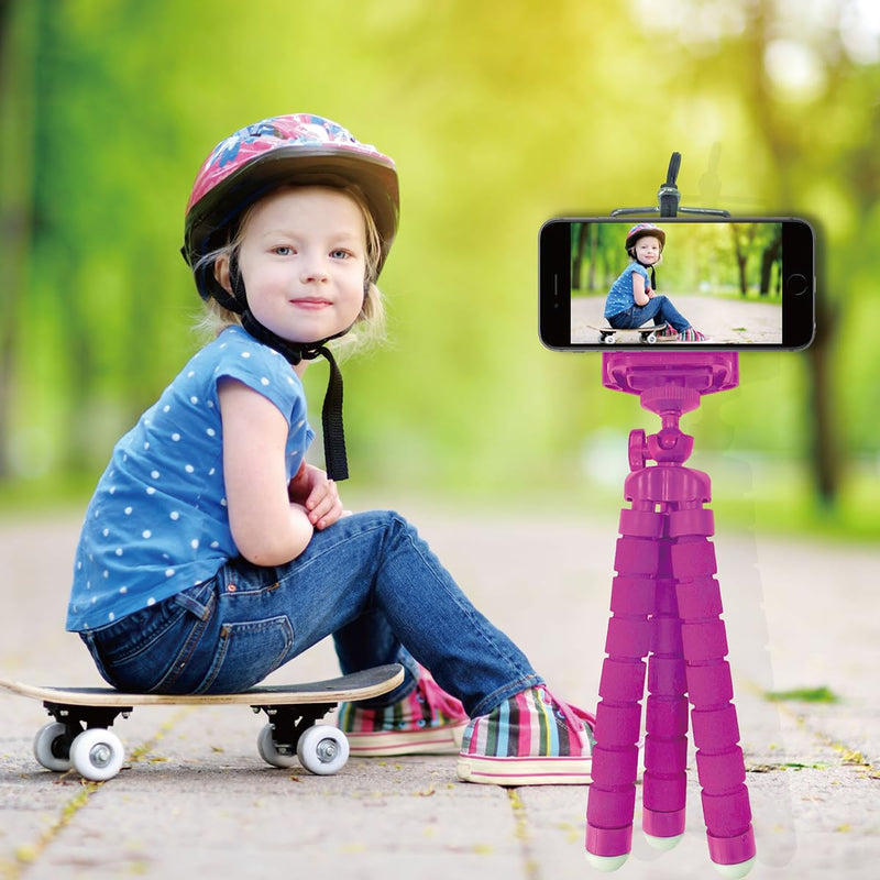 3-Piece Smartphone Accessory Kit for Kids – Flexible Tripod, 6ft. Charging Cable, Plush Cat Carrying Case (Lucky Kitty) – Vlogging, Influencer Kit for Kids Lucky Kitty Pouch