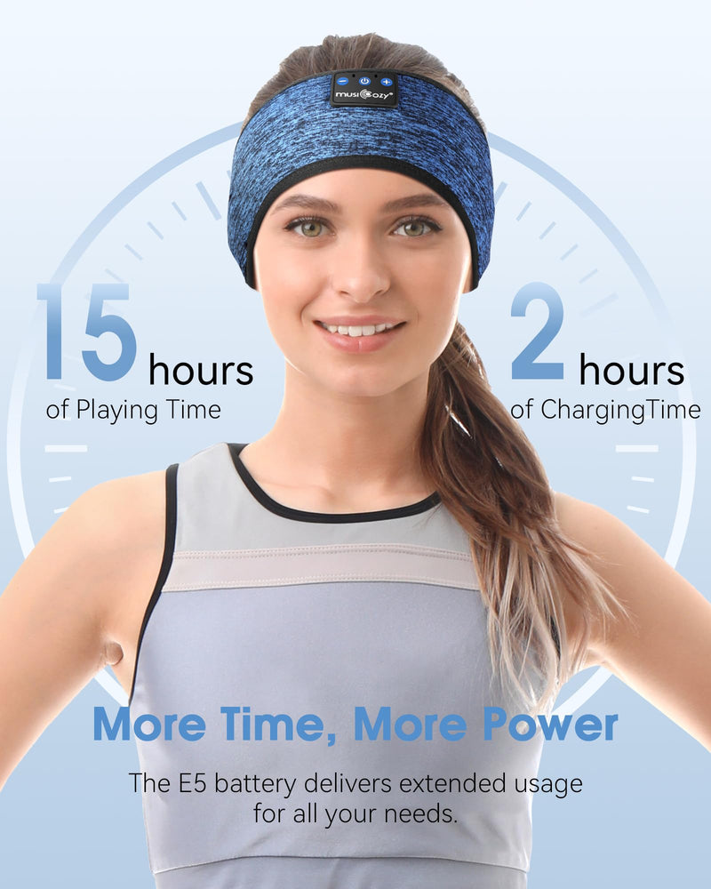 MUSICOZY Sleep Headphones Bluetooth Headband, Wireless Music Sleeping Headphones Sleep Eye Mask Earbuds for Side Sleepers Workout Running Travel Yoga Office Cool Gadget Tech Unique Gift 2 Pcs