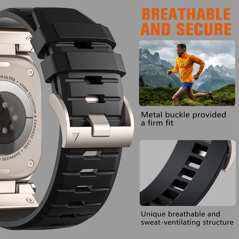Bandletic Nylon Band and FKM Strap Compatible with Apple Watch