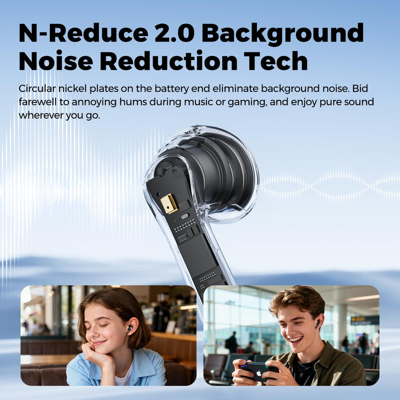 SoundPEATS Air6 HS LDAC Hi-Res Wireless Earbuds, Bluetooth 6.0, 13mm Driver | LDAC Hi-Res Audio Certified, 13mm Triple-Magnet Driver, 2MIC ENC, IPX5 Waterproof, Dynamic EQ, 45H, Bio-Composite Diaphragm Black