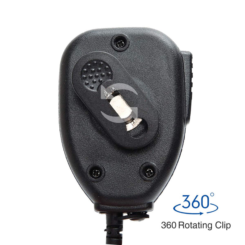 BAOFENG Microphone Police Walkie Talkie Mic Accessories Ham Radio Speaker Mic for UV-5R BF-F8HP 5RM UV-21R UV-5G Plus GM-15PRO GM-5RH K5PLUS AR-152 TIDRADIO TD-H3 TD-H8 Quansheng UV-K5,2Pack Black-2Pack