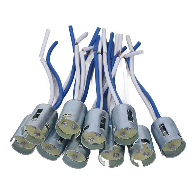 Pack of 10 Lamp Holder, DC 12 V 1157 Lamp Bulb Socket, Car Wiring Socket, LED Indicator Holder with 3.5 Inch Wiring Harness, Renovation Socket, Wire Connector, Lamp Holder for 1157 Bulbs