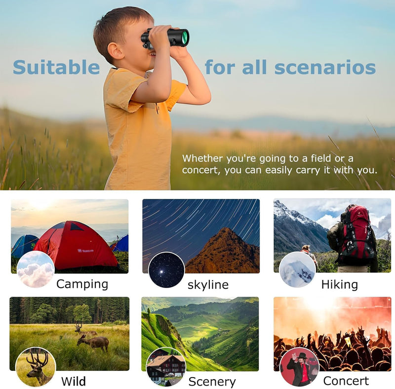12X55 Monocular Telescope for Adults High Powered,Star Cosmic Scope Space Monocular Compact Telescope,Mini Handheld Zoom Monoculars Telescope for Phone for Hunting,Bird Watching,Star Gazing,Travel